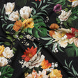 Rayon Challis - Red, Yellow and Green Tropical Flowers - Mood Exclusive Island Bloom Print