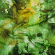 Rayon Challis - Lime Green, Sunny Orange and Olive Abstract Tie Dye - Mood Exclusive Pigment Pulse Print
