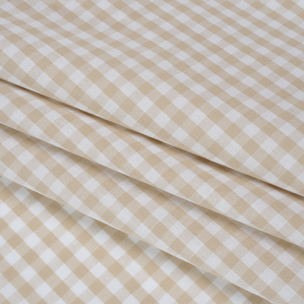 Cotton Gingham 0.25" - Beige - Londrina Collection