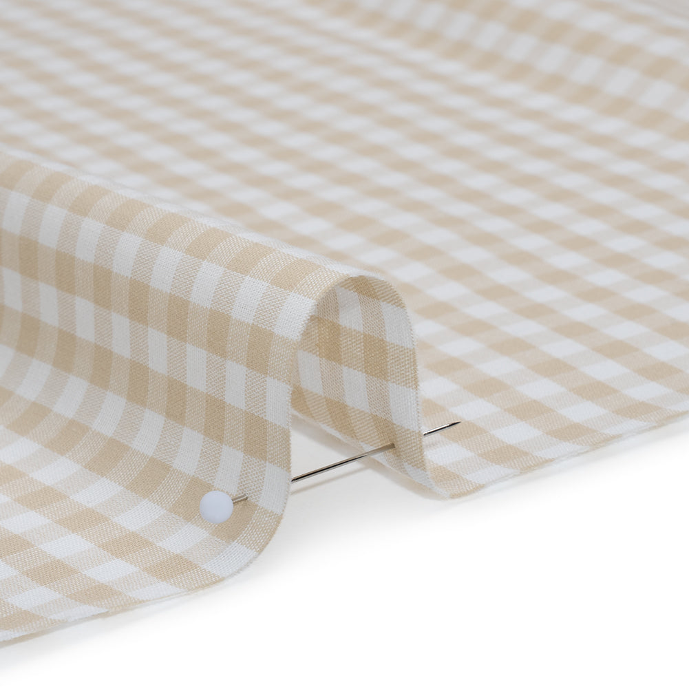 Cotton Gingham 0.25" - Beige - Londrina Collection
