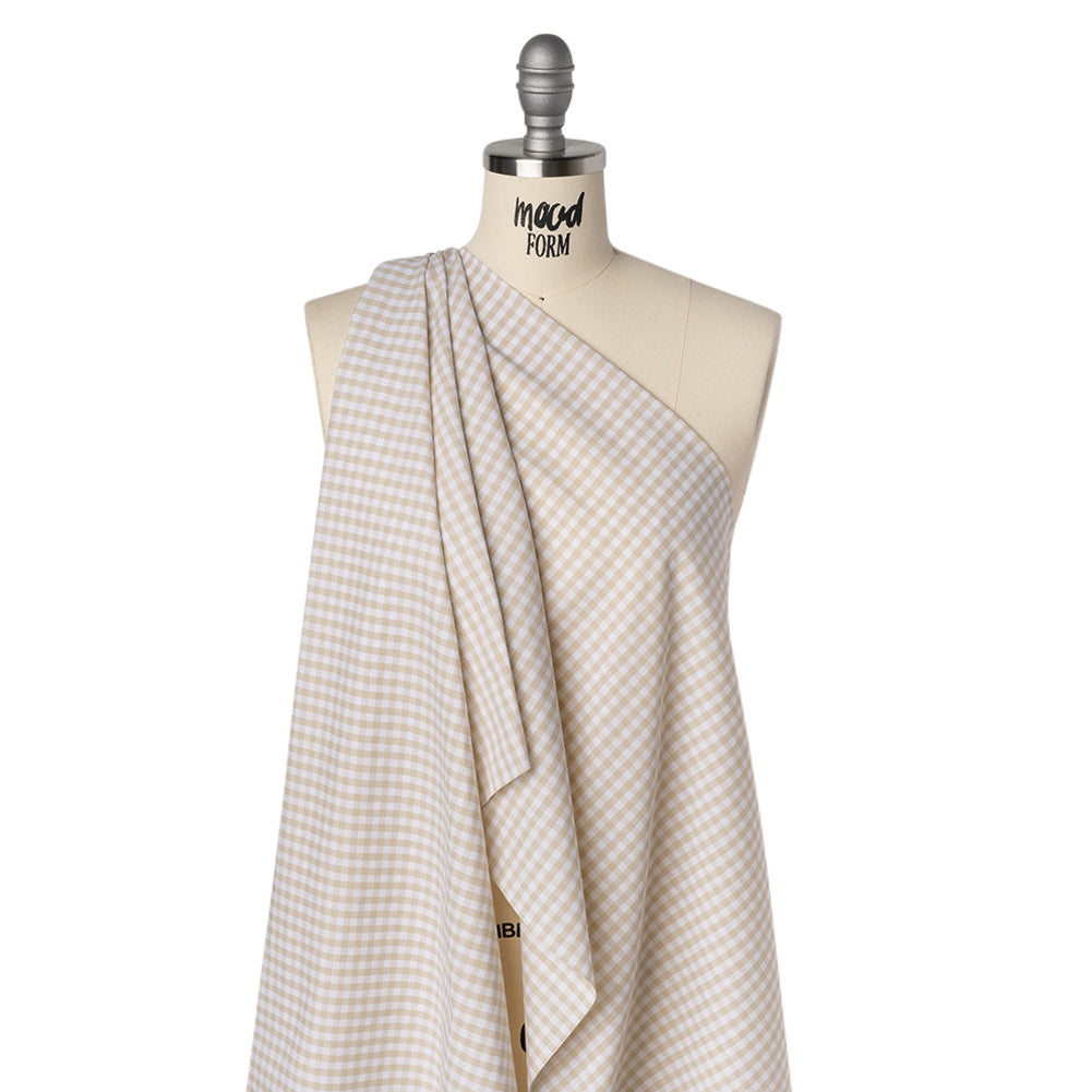 Cotton Gingham 0.25" - Beige - Londrina Collection