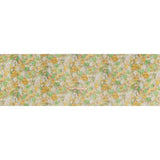 Silk Chiffon Print Made in Italy - Yellow, Green and Lilac Painterly Floral - Deadstock