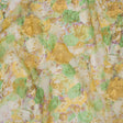 Silk Chiffon Print Made in Italy - Yellow, Green and Lilac Painterly Floral - Deadstock