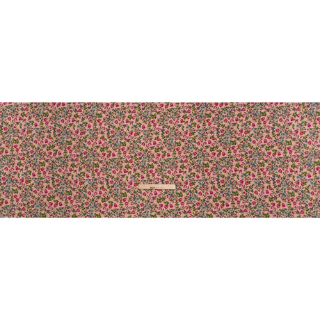 Silk Crepe de Chine Print Made in Italy - Pink, Sky Blue and Green Little Flowers - Deadstock
