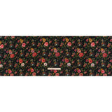 Silk Crepe de Chine Print Made in Italy - Black, Pink and Yellow Ochre Floral - Deadstock