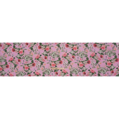 Silk Gazar Print Made in Italy - Pink, Green and White Enchanted Florals - Deadstock