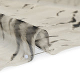 Silk Voile Print Made in Italy - Warm Gray and Black Animal Stripes - Deadstock