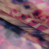 Silk Voile Print Made in Italy - Pink, Purple and Indigo Abstract - Deadstock