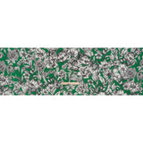 Lightweight Silk Pique Print Made in Italy - Kelly Green, Black and White Flowers - Deadstock