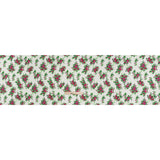 China Silk/Silk Habotai Print Made in Italy - Pink, Green and Ivory Flower Bunches - Deadstock