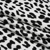 Stretch Cotton Corduroy Print Made in Italy - Black and White Cheetah Spots - Deadstock