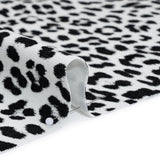 Stretch Cotton Corduroy Print Made in Italy - Black and White Cheetah Spots - Deadstock