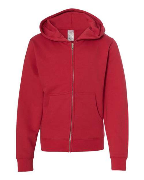 Youth Midweight Full-Zip Hooded Sweatshirt