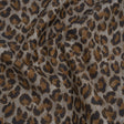 Cotton Birdseye Pique Print Made in Italy - Brown, Tan and Navy Cheetah Spots - Deadstock