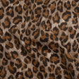 Stretch Cotton Matelasse Print Made in Italy - Beige, Brown and Black Cheetah Print on Diamonds - Deadstock