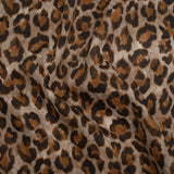 Stretch Cotton Matelasse Print Made in Italy - Beige, Brown and Black Cheetah Print on Diamonds - Deadstock