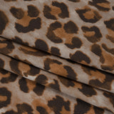 Rayon Woven Print Made in Italy - Greige, Tan and Dark Brown Cheetah Spots - Deadstock
