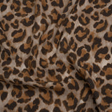 Rayon Woven Print Made in Italy - Greige, Tan and Dark Brown Cheetah Spots - Deadstock