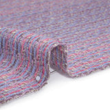Wool Blend Tweed Woven Made in Italy - Lavender, Baby Blue and Orchid Pink Stripes