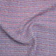 Wool Blend Tweed Woven Made in Italy - Lavender, Baby Blue and Orchid Pink Stripes