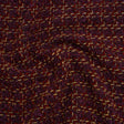 Wool Blend Tweed Twill Made in Italy - Purple, Red and Tan Checks