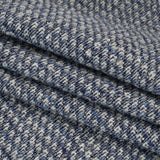 Metallic Wool Blend Tweed Boucle Made in Italy - Blue, Gray and Silver