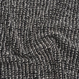 Metallic Wool Blend Boucle Coating Made in Italy - Gray, White and Silver Tweedy Stripes