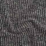 Metallic Wool Blend Boucle Coating Made in Italy - Gray, White and Silver Tweedy Stripes