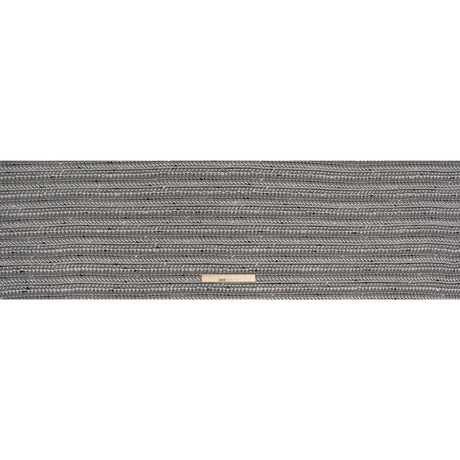 Metallic Wool Blend Tweed Made in Italy - White, Beige and Silver Stripes
