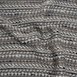 Metallic Wool Blend Tweed Made in Italy - White, Beige and Silver Stripes