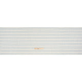 Metallic Wool Blend Loosely Woven Tweed Made in Italy - Off White, Baby Blue and Silver Stripes