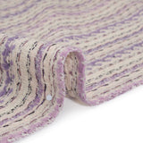 Wool Blend Tweed Made in Italy - Cream, Pale Pink and Lavender Stripes