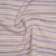 Wool Blend Tweed Made in Italy - Cream, Pale Pink and Lavender Stripes