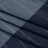 Brushed Wool Double Cloth Coating - Light Blue and Navy Chalk Stripes - Deadstock