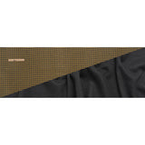 Brushed Wool Double Cloth Coating - Yellow and Gray Houndstooth and Charcoal Heathered - Deadstock