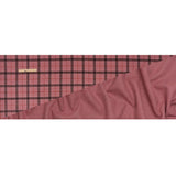 Brushed Wool Double Cloth Coating - Strawberry Pink, Charcoal and Red Plaid and Pink Heathered - Deadstock