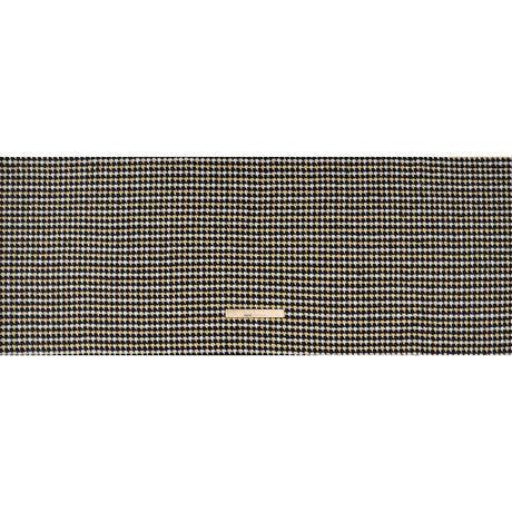 Metallic Wool and Acrylic Tweed Twill - Black, Gold and White Geometric - Deadstock