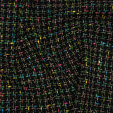 Metallic Acrylic and Wool Tweed - Black, Green and Gold - Deadstock