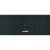 Metallic Acrylic and Wool Tweed - Black, Turquoise Blue and Gold - Deadstock