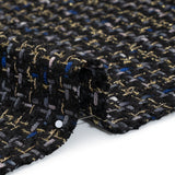 Metallic Acrylic and Wool Tweed - Black, Gray and Gold - Deadstock