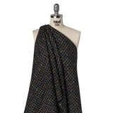 Metallic Acrylic and Wool Tweed - Black, Gray and Gold - Deadstock