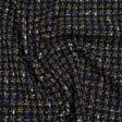 Metallic Acrylic and Wool Tweed - Black, Gray and Gold - Deadstock