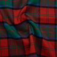 Brushed Wool Double Cloth Coating - Red, Green and Black Plaid - Deadstock