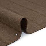 Brushed Wool Double Cloth Coating - Taupe and Warm Brown Chalk Stripes - Deadstock