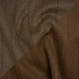 Brushed Wool Double Cloth Coating - Taupe and Warm Brown Chalk Stripes - Deadstock