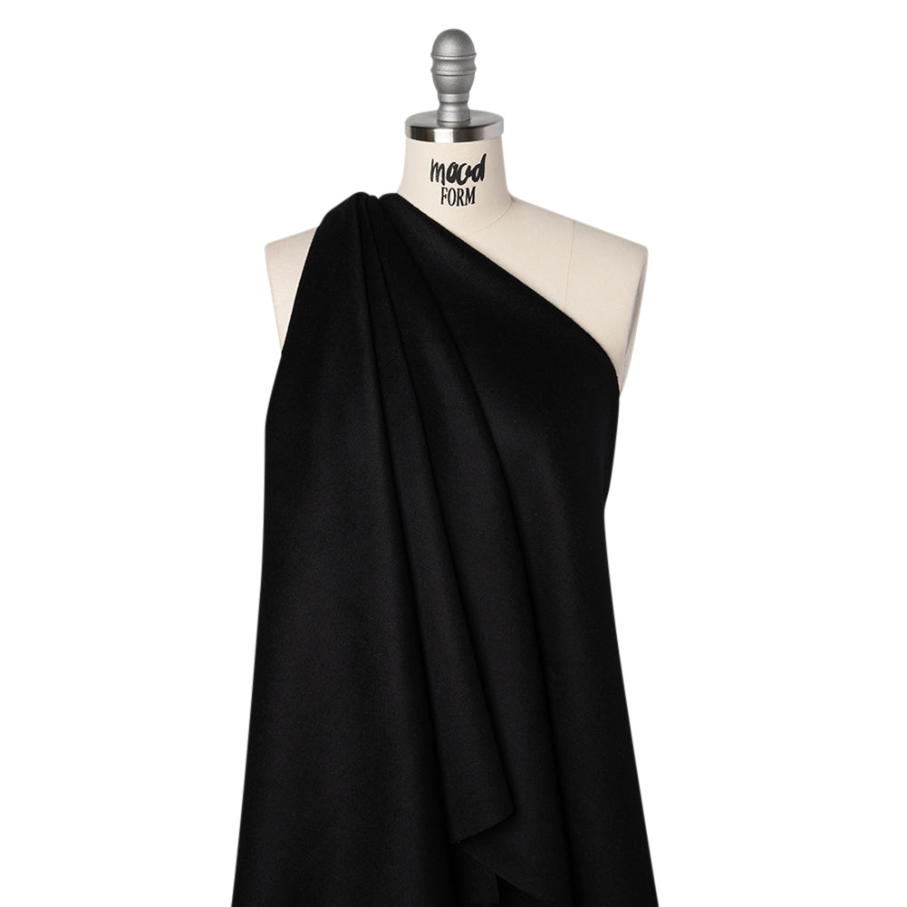 Brushed Wool Blend Coating - Black - Deadstock