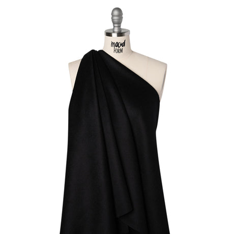 Brushed Wool Blend Coating - Black - Deadstock