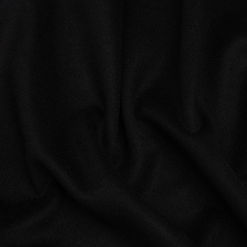 Brushed Wool Blend Coating - Black - Deadstock