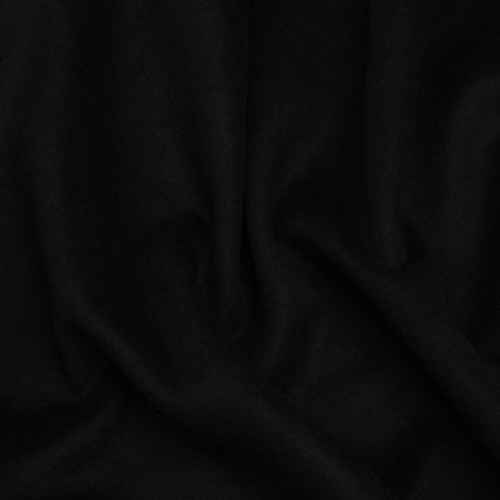 Brushed Wool Blend Coating - Black - Deadstock