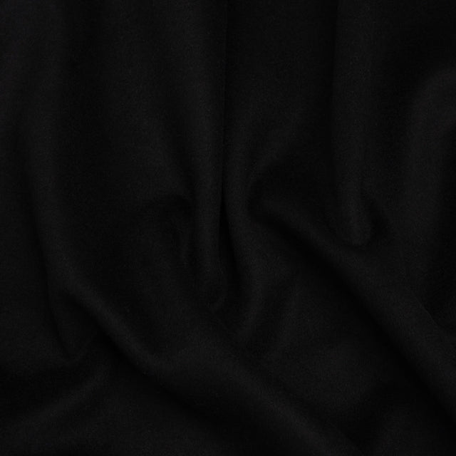 Brushed Wool Blend Coating - Black - Deadstock